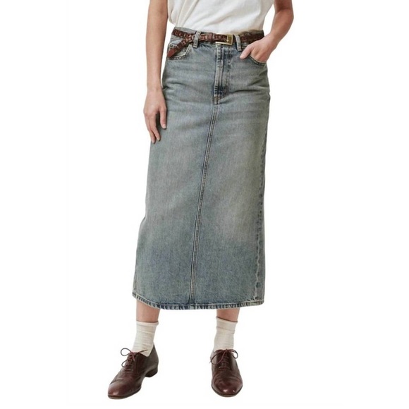 NEW THE GREAT. column skirt in monterey wash NWT SZ 29 - Picture 1 of 9